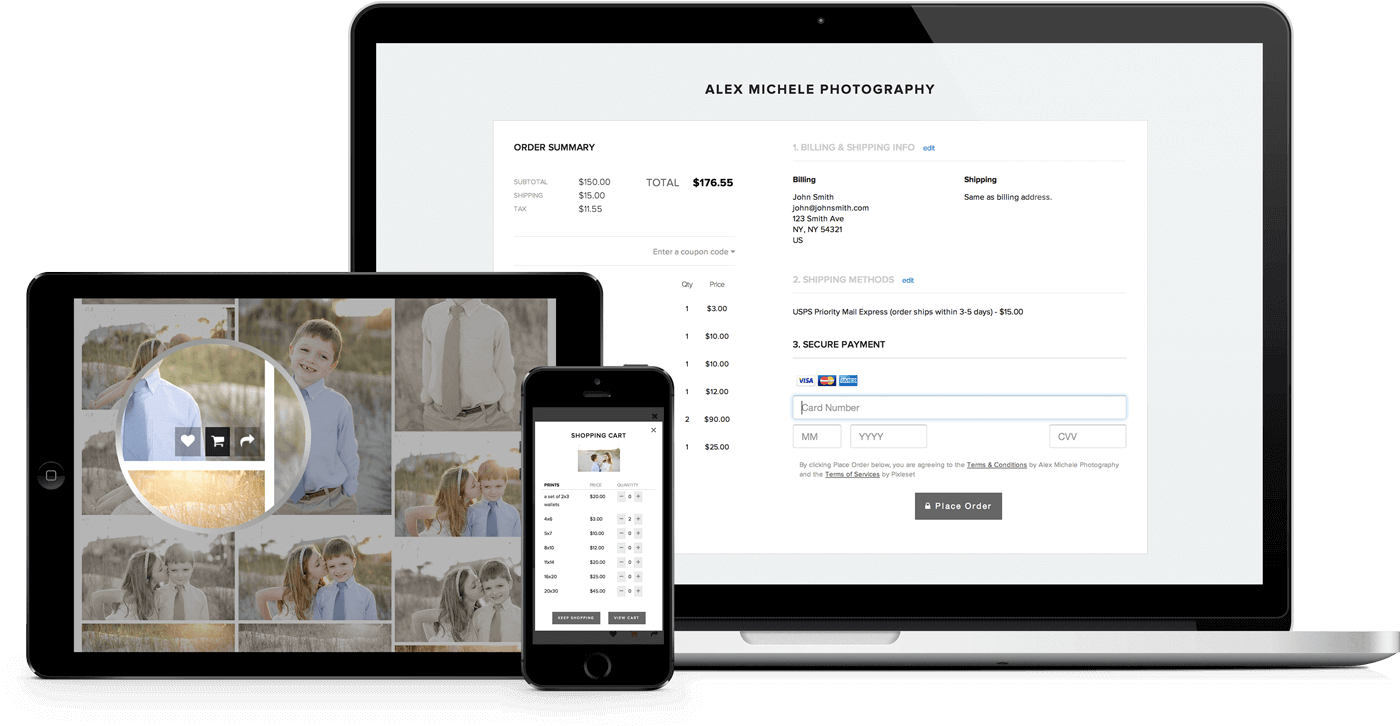 Pixieset Client photo gallery for modern photographers